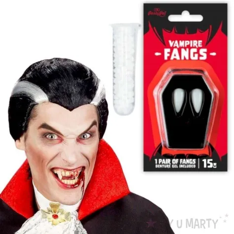 sztuczne zeby kly wampira 15 mm partypal