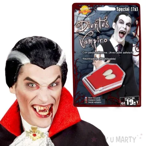 sztuczne zeby kly wampira termoplastyczne guirca