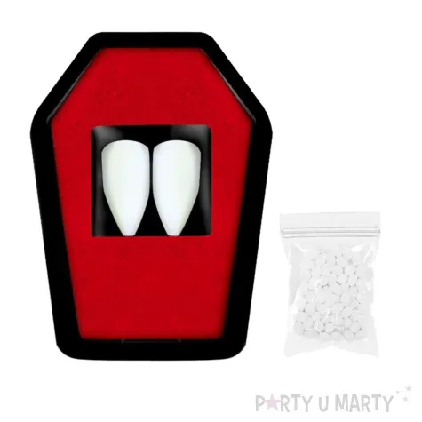 sztuczne zeby kly wampira termoplastyczny klej widmann