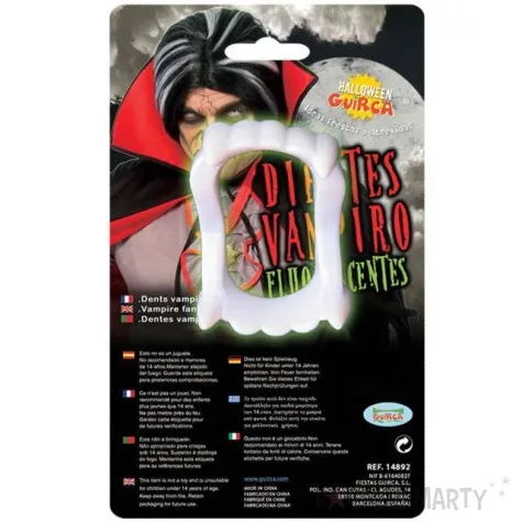 sztuczne zeby wampir drakula swiecace guirca