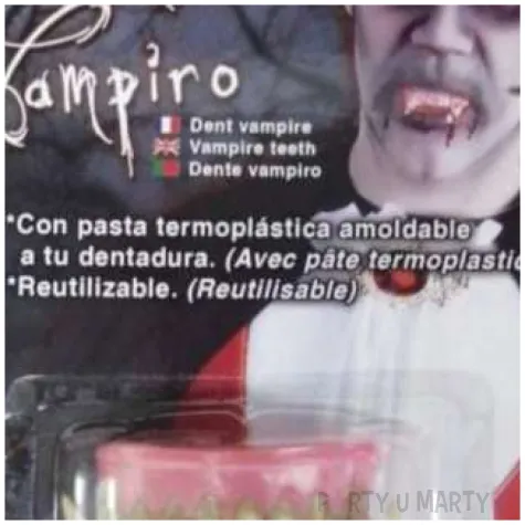 sztuczne zeby wampir stary termoplastyczne guirca