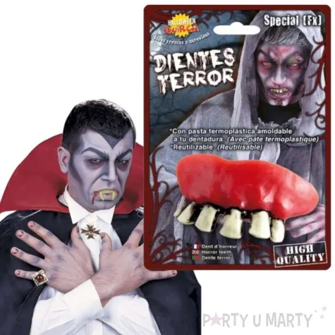 sztuczne zeby zombie termoplastyczne guirca