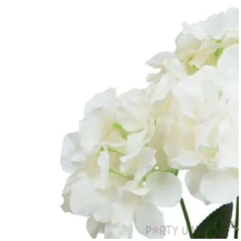 sztuczny kwiat bukiet hortensja biala bomm 45 cm