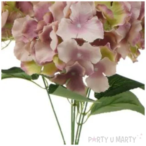 sztuczny kwiat bukiet hortensja rozowo zolta bomm 45 cm