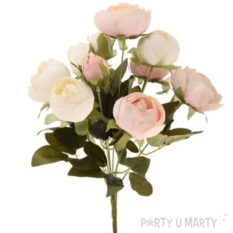 sztuczny kwiat bukiet kamelia kremowa bomm 45 cm