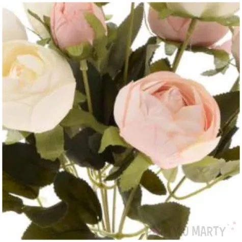 sztuczny kwiat bukiet kamelia kremowa bomm 45 cm