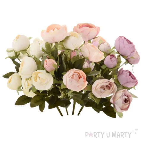 sztuczny kwiat bukiet kamelia rozowa bomm 45 cm