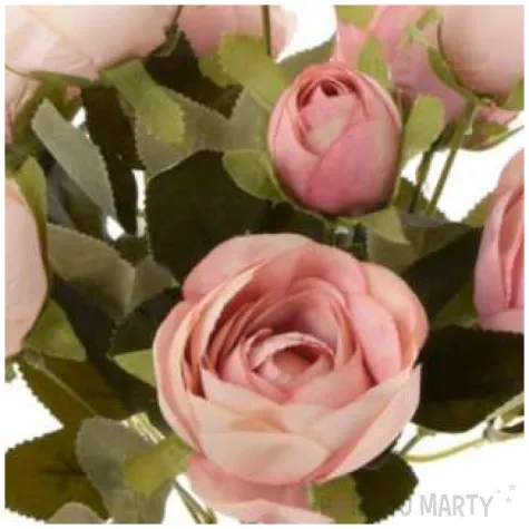 sztuczny kwiat bukiet kamelia rozowa bomm 45 cm