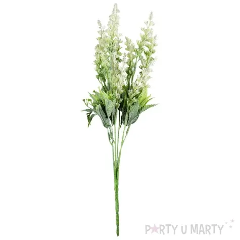 sztuczny kwiat bukiet lawendy bialy arpex 37 cm