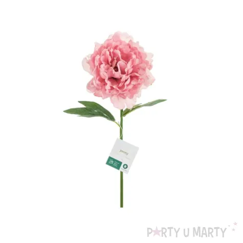 sztuczny kwiat do stroikow i bukietow piwonia dekoracja na wesele komunie rozowa 35 cm