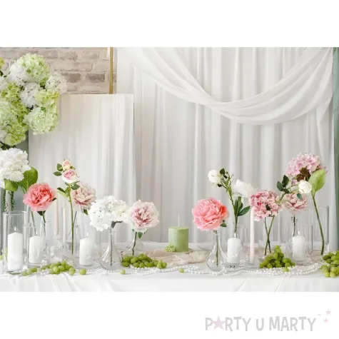 sztuczny kwiat do stroikow i bukietow roza dekoracja na wesele komunie kremowa 55 cm