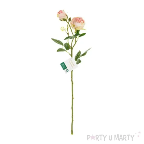 sztuczny kwiat do stroikow i bukietow roza dekoracja na wesele komunie rozowa 55 cm