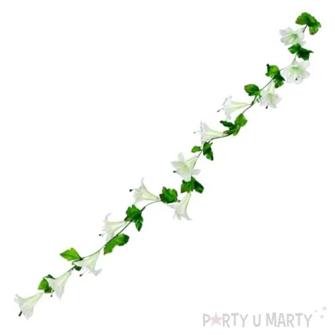 sztuczny kwiat girlanda lilie bialy chaks 220 cm