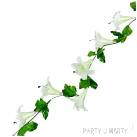 sztuczny kwiat girlanda lilie bialy chaks 220 cm