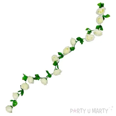 sztuczny kwiat girlanda roza bialy chaks 220 cm