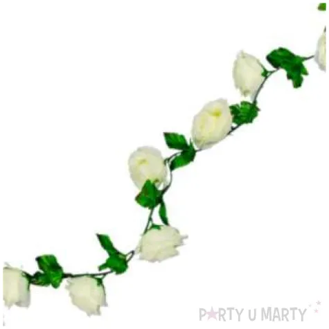 sztuczny kwiat girlanda roza bialy chaks 220 cm