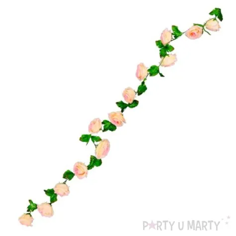sztuczny kwiat girlanda roza rozowy chaks 220 cm