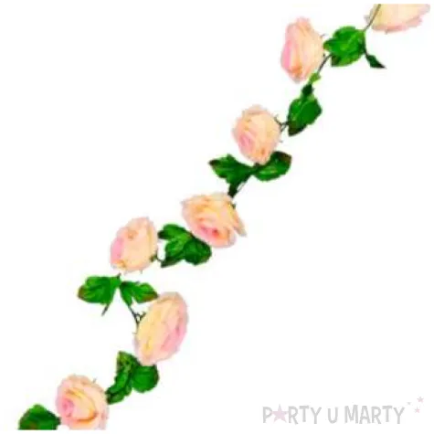 sztuczny kwiat girlanda roza rozowy chaks 220 cm