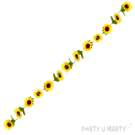 sztuczny kwiat girlanda sloneczniki zolty chaks 220 cm
