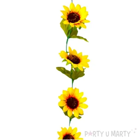 sztuczny kwiat girlanda sloneczniki zolty chaks 220 cm