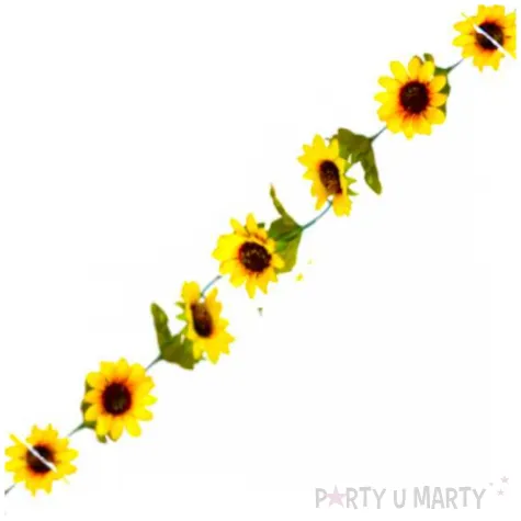 sztuczny kwiat girlanda sloneczniki zolty chaks 220 cm