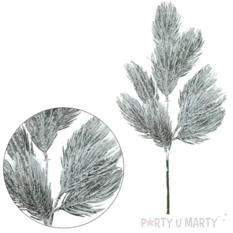 sztuczny kwiat sosna osniezona galazka iglasta bomm 41 cm