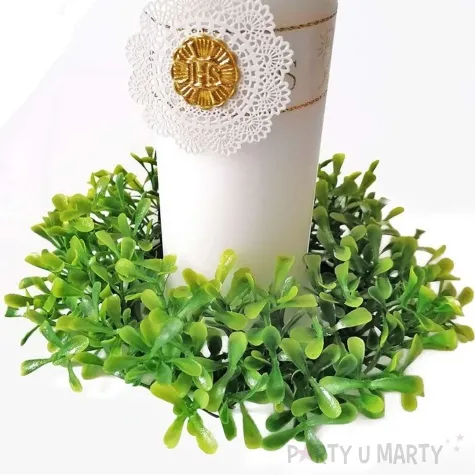 sztuczny kwiat wianek bukszpanowy deco mariage 18 cm
