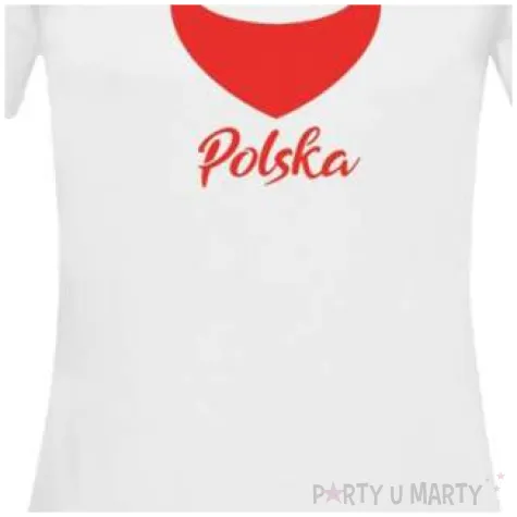 t shirt z nadrukiem polska serce kibica biala arpex xl