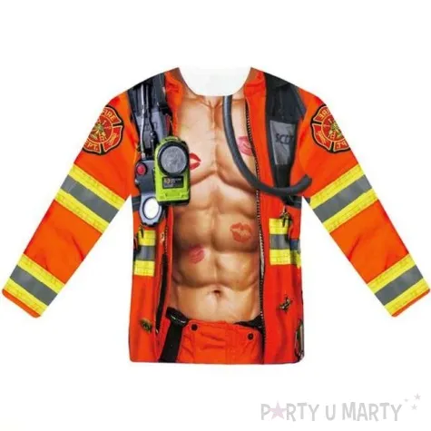 t shirt z nadrukiem strazak rozm m