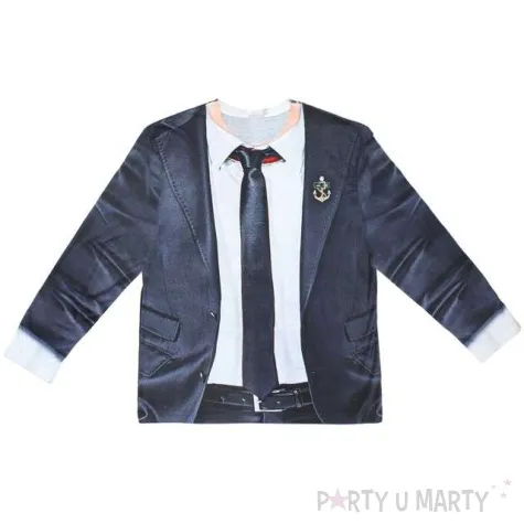 t shirt z nadrukiem w garniturze rozm l