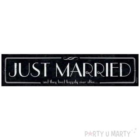 tablica rejestracyjna just married czarna