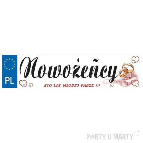 tablica rejestracyjna nowozency dekoracjepolska