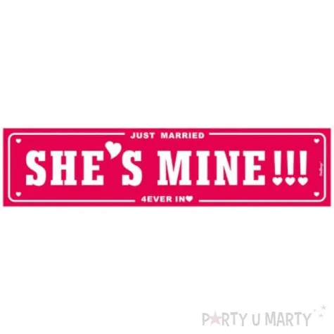 tablica rejestracyjna shes mine