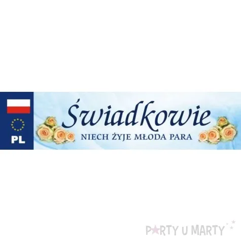 tablica rejestracyjna swiadkowie partydeco