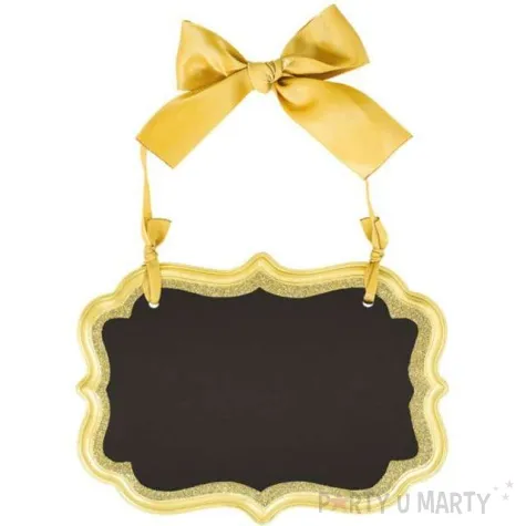 tabliczka dekoracyjna chalkboard zloty amscan 14 x 10 cm