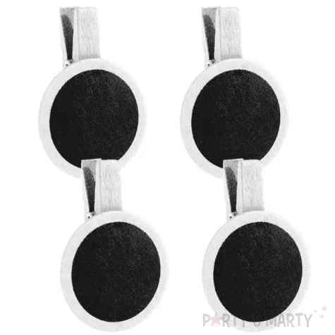 tabliczka dekoracyjna classic okragla bialy santex 4 szt