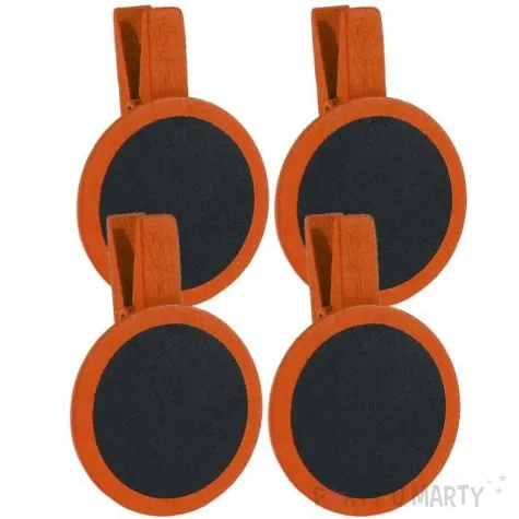 tabliczka dekoracyjna classic okragla pomaranczowy santex 4 szt