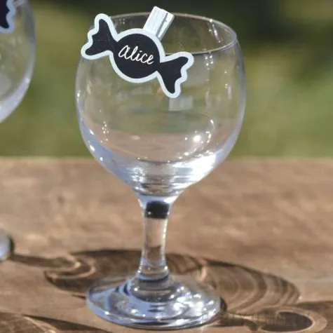 tabliczka dekoracyjna cukierek bialy santex 6 szt