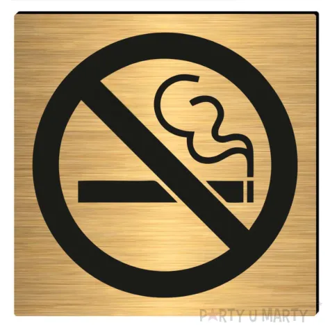 tabliczka informacyjna znak bhp na drzwi zakaz palenia zloty do urzedu restauracji 10x10 cm