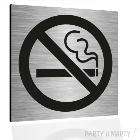 tabliczka informacyjna znak bhp na drzwi zakaz wstepu srebrny do urzedu restauracji 10x10 cm