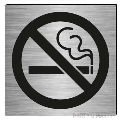 tabliczka informacyjna znak bhp na drzwi zakaz wstepu srebrny do urzedu restauracji 10x10 cm