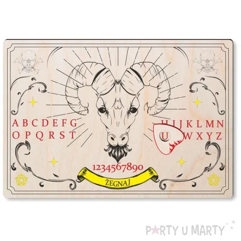 tabliczka ouija koziol drewno 300x200mm