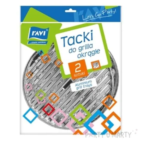 tacka do grilla okragla ravi 34 cm 2 szt