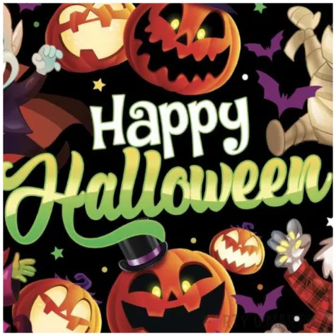 tacka happy halloween male potwory guirca 39x24 cm