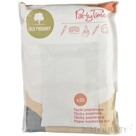 tacka papierowa prostokatna arpex 13x20 cm 20 szt