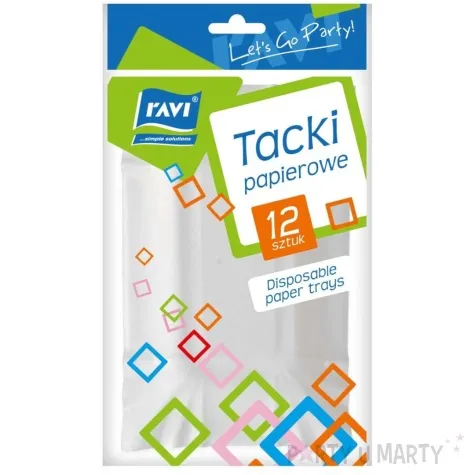 tacka papierowa prostokatna bio ravi 13 5x20 5 cm 12 szt