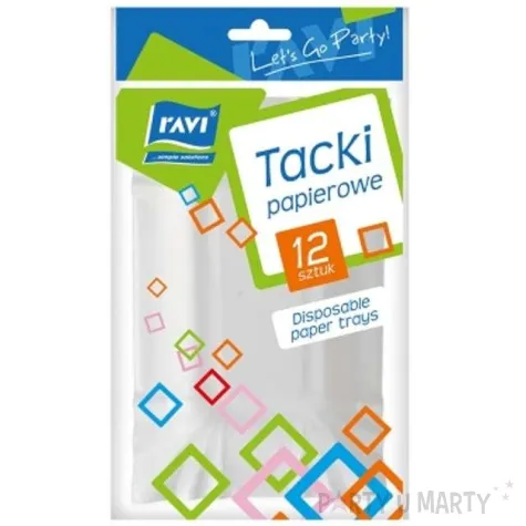 tacka papierowa prostokatna ravi 13x20 cm 12 szt