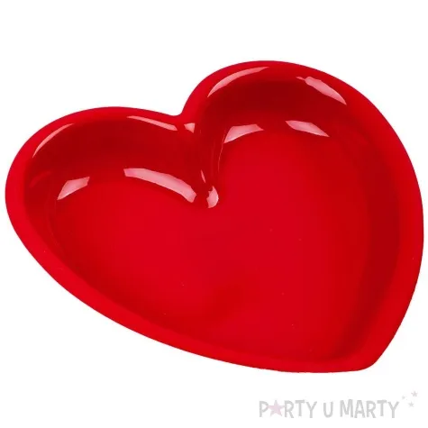 talerz serce czerwony funnyfashion 23 x 22 cm