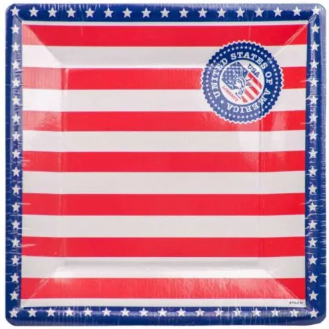 talerze papierowe usa party folat 25 cm 8 szt