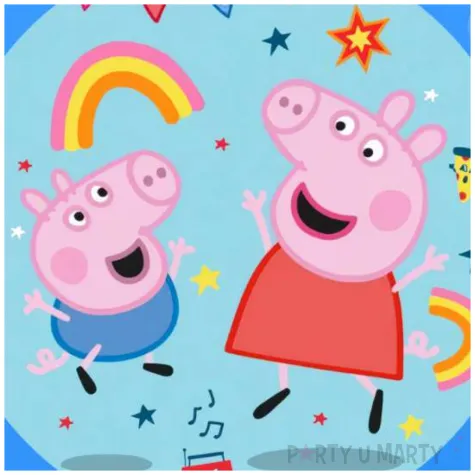 talerzyk plastikowy peppa i george niebieski procos 21 cm 1szt